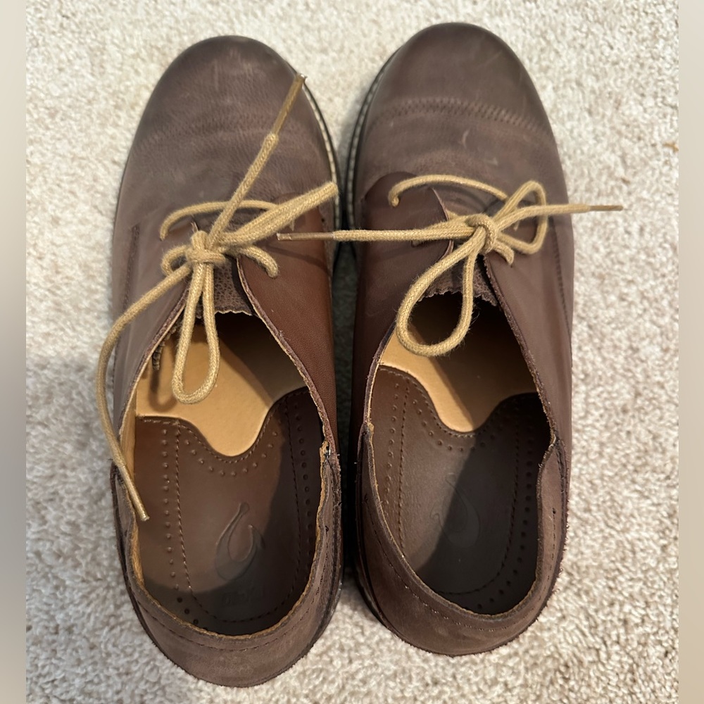OluKai Walino Men’s Brown Leather Oxford Lace Up Shoes US 10.5 - Picture 7 of 10
